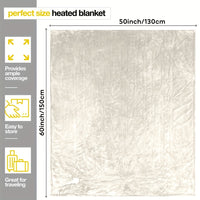 CozyPulse Heated Blanket 50x60in With Graphene Rapid Heating, Dual Flannel 7 Layer Quilted Build, 3D Circulation Channels, Machine Washable Electric Throw For Home And Office